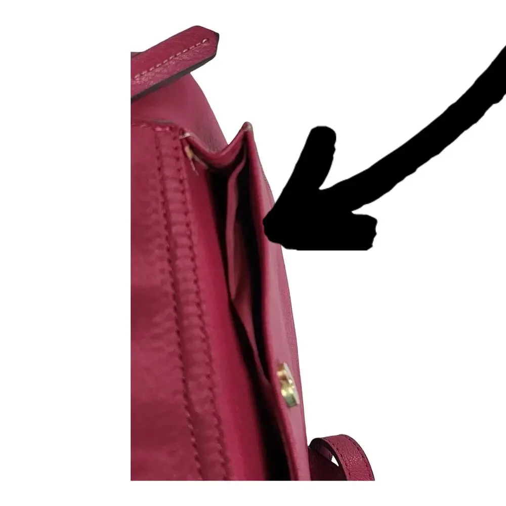 St. John's Bay Vivian Convertible Crossbody Bag Dark Wine Pink Faux Leather NWOT
